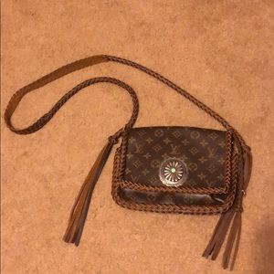 FINAL PRICE DROP Louis Vuitton crossbody bag revamped by Leather and Vodka